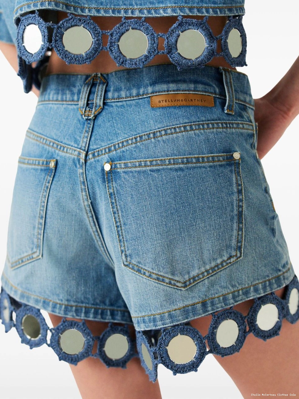 Affordable denim McCartney Mirrors high-waisted Stella shorts Women Summer 0716
